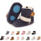 Stivaletti Invernali con Bottoni Design per Bambini Fondo Morbido Antiscivolo Stivali da Neve Bambino Cotone Piatto Pelliccia Scarpe Calde (12-18 mesi, Marina Militare)