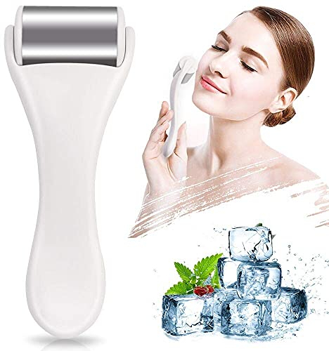 Ice Roller für Gesicht und Augen, Gesichtsroller für Schwellungen Migräne Schmerzlinderung Eisroller für Gesicht und Körper Massagegerät, Straffen die Poren, Reduzieren Falten Hautpflege (Weiß)