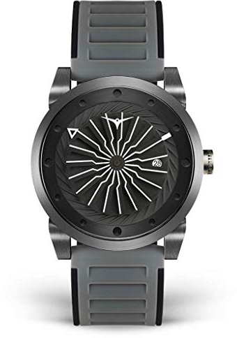 ZINVO Herren Uhr Automatik Analog Edelstahl Silikon Turbine Edge