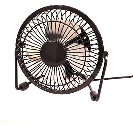 Oypla Electrical 4 Free Standing Black USB Desk Top Table Home Office Fan