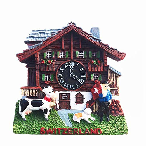 Kuckucksuhr Schweiz 3D Kühlschrankmagnet Tourist Souvenir Geschenkkollektion Haus & Küche Dekoration Magnetaufkleber Schweiz Kühlschrankmagnet