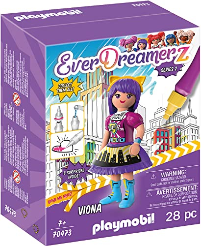 PLAYMOBIL EverDreamerz 70473 Viona Comic World, con Boli de Agua, Partir de 7 Años