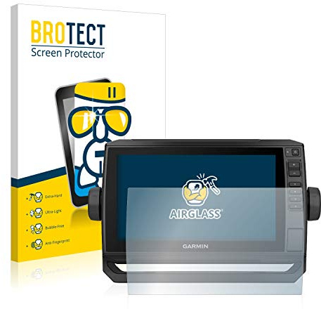 BROTECT Lámina Cristales para Garmin ECHOMAP UHD 92sv | Transparente Protección Pantalla Made in Germany Dureza 9H Anti-Arañazos Protector Cristal