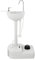 Stagecaptain PSW-17 Quixie Lavabo de camping portátil - Estación móvil de soporte fregadero de viaje al aire libre tanque mecánico de 17 L e bomba de pie con dispensador jabón - Fregadero con ruedas