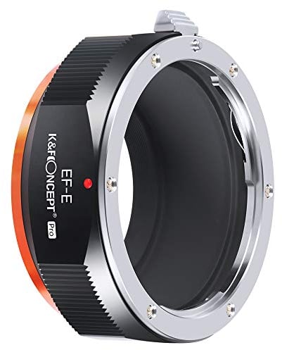 K&F Concept M12105 EOS-NEX Hochpräziser Manueller Objektivadapter Canon EOS an Sony Adapter Ring für Canon EOS EF Objektiv auf Sony Alpha E-Mount Systemkamera (Keine Autofokus).