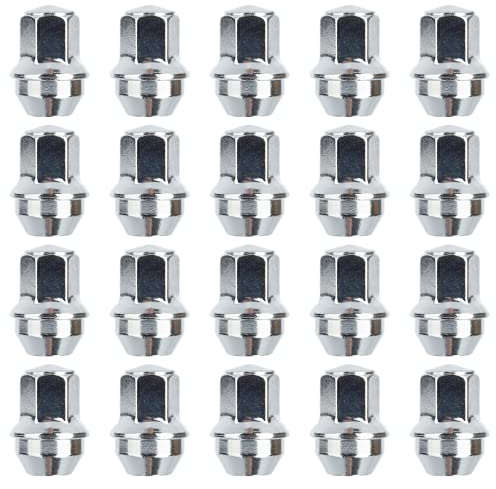 ELLIS Excellence Set of 20 Alloy Wheel Nuts, M14 x 1.5, 21mm Hex, Compatible With Ford Transit Custom & Tesla Vehicles & More