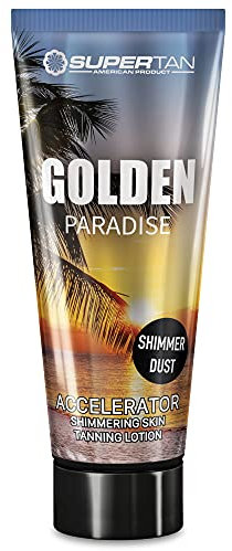 SuperTan Golden Paradise Shimmer Dust Accelerator Tanning Lotion, 200 ml