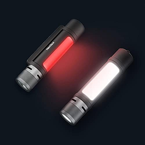 jwj Mini linterna NexTool Linterna LED para exteriores, ultra brillante, resistente al agua, luz nocturna, con zoom, luz de emergencia portátil, linterna potente (color emisor: linterna negra)