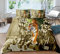 Bettwäsche 135x200 cm 3 Teilig bettwäsche Biber Tiger Bettwäsche Set mit Reißverschluss Vintage Bettbezug mit 2 Kopfkissenbezüge 80x80 Weihnachten Geschenk