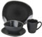 Van Well Elements Grau 16-TLG. Kombi-Service I 4 Personen I Geschirr-Set - Kaffee, Frühstück & Tafel I Je 4X Speiseteller, Frühstücksteller, Schalen & Kaffeebecher I Steingut