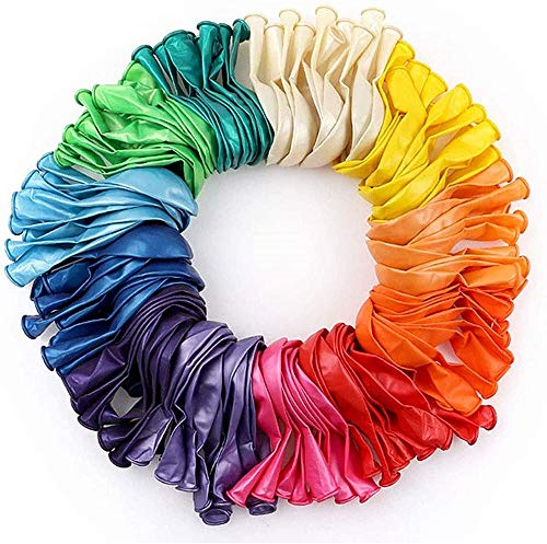 TOPHOPE Bunte Luftballons, 120 Stück Bunte Ballons, Luftballons Geburtstag Bunt für Luft & Helium - Farbige Ballons Latex Partyballon für Geburtstag & Kindergeburtstag, 12 Farben