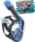Khroom Maschera da snorkeling per adulti Seaview Pro | La nostra MIGLIORE maschera subacquea | Maschera a pieno facciale, sicura da CO2 per lo snorkeling | Mascherina integrale, dai 10 anni (L-XL Blu)