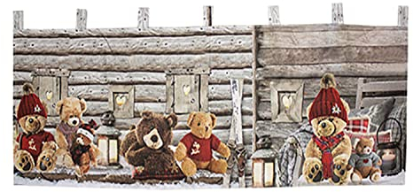 Weihnachtsgardine LED Gardine Weihnachten Scheibengardine X-Mas beleuchtet Fenstergardine 45x120cm vers. Modelle, Gardinen:Modell 3