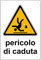 Pubblimania Pericolo di Caduta | Cartello in Alluminio per esterno metallo spessore 3 mm (Cm 30x40, Pericolo di Caduta)