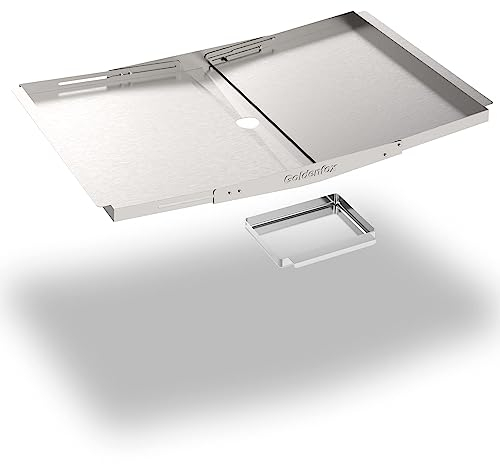 Grill-Fettschale Ersatz für Dyna Glo mit Auffangpfanne, verstellbarer Fettauffangwanne, untere Fettwanne für Gasgrill-Modelle von Nexgrill, Expert Grill, BHG und mehr (Breite 61 cm - 76,2 cm)