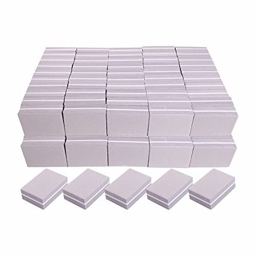 Pulidores de uñas (paquete de 100), mini lima de uñas para uñas acrílicas y uñas naturales, bloque de pulido de uñas de grano 100/180, bloques de pulido a granel para pulidor de uñas, juego de bloques