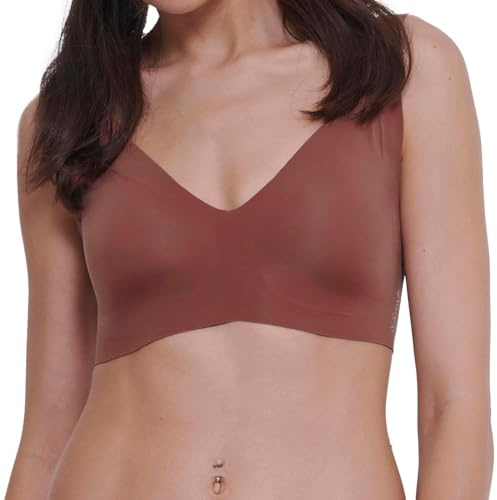 Sloggi Women's ZERO Feel 2.0 Soft bra, BURNT HENNA, M