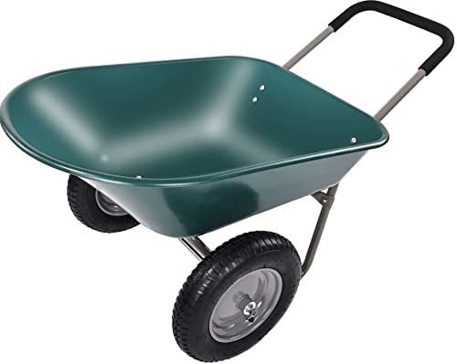 Elevon Carriola a doppia ruota, per casa, giardino, cortile, con supporto integrato