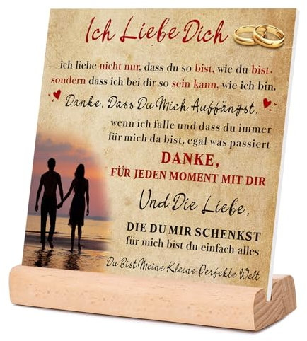 OEAGO Valentinstag Paare Geschenk für Sie ihn,Jahrestag Geschenk für Männer Frauen,Acryl Dekorative Geschenke für Ihn Sie,Geschenke für Frauen Männer an Geburtstag Verlobung Hochzeitstag