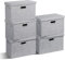 5x39L Large Storage Bins with Lids - Thick Decorative Storage Boxes with Lids Foldable Closet Storage Bins for Clothes Linen Storage Organizer Storage Boxes for Nursery Playroom Office Shelves-Grey