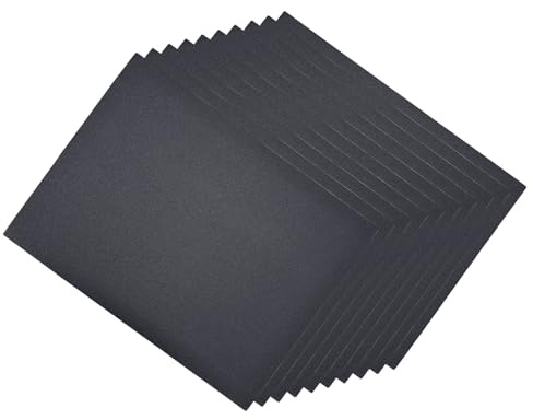 CoCud 10 Pièces Feuilles de Ponçage Humide et Sec 9 Pouces x 11 Pouces | Papier de Verre en Carbure de Silicium, Grains 280, pour le Placoplâtre le Bois le Métal