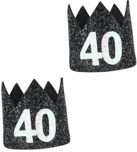 Toyvian 2stücke Adult Glitter Hat Für Geburtstag Party-dekoration Geburtstagsfeier Zubehör Shiny Mini-haarschmuck Für Erwachsene Für Und Festlichkeiten
