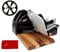 Berkel Aufschnittmaschine Home Line 200 Plus in schwarz - Küchenschneidemaschine inkl. Messerabnehmer und handgefertigtem Fassholzbrett Unikat