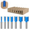7 Stück Fräser 8mm für Oberfräse Set, Fräser Bündigfräser 8mm Schaft, Holzfräser Gerade, Zweischneidig Nutfräser 8mm Schaft für Holz, Holzbearbeitung, Fräser Schneiden Nutfräsen (7 Stück)