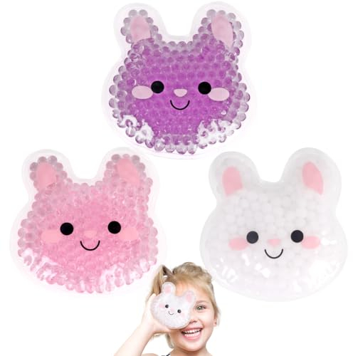 Hilph Kinder Kühlpads Gel Kühlakkus für Kinder, 3 Stück Reusable Mini Kühlpacks Kühlkissen Coolpack für Kids, Wiederverwendbare Kühlpacks für Weisheitszahn, Verletzungen, Juckreiz, Schwellung