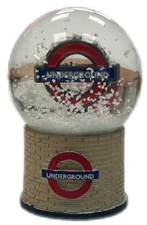 TFL9102 Schneekugel, lizenziert, London, U-Bahn, Schneekugel, Größe M, 4,5 cm, Höhe 6 cm