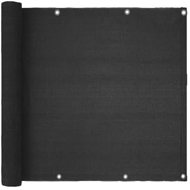 Balcony Privacy Protective Screens, 0.9x5m PES Balcony Cover Anti-Peeping, with UV Protection, Wide Privacy Netting Garden Screening Covers, for Small Swimming Pools Backyard Deck Patio Porch (Gray)