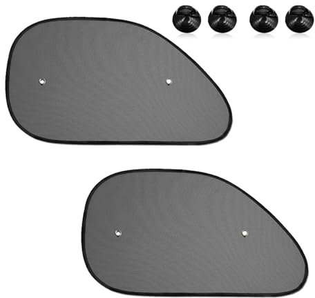 TICKLELY Parasole Auto – Tendine Parasole per Finestrini Auto Oscuranti Avvolgibili – Adatti per Tutti i Tipi di Auto, Forniti con Ventose – Pack da 2
