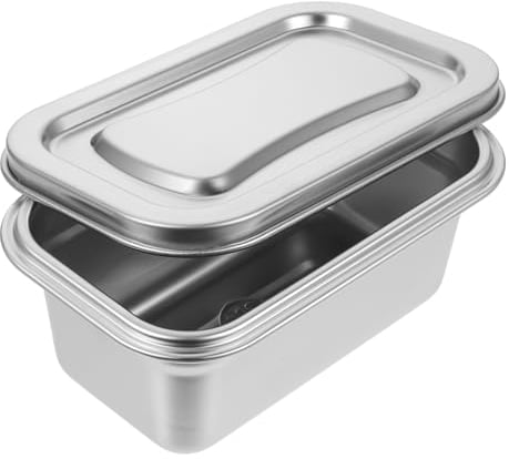 VINTORKY Ice Cream Box Home Accessory Stainless Freezer Container Multi-function Ice Cream Container Fridge Accessory Fridge Supply Convenient Ice Cream Container