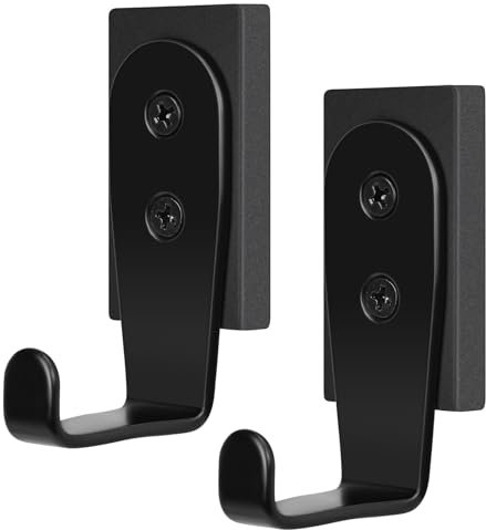 Unaikoo Magnetic Wreath Hanger-Rectangular Rubber Coated Magnet Hooks, 2-Pack Strong Magnetic Hooks, Heavy Duty Wreath Hangers for Metal Front Door Decoration Towel Coat Bag Indoor Hanging