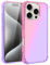 Xylota Coque pour iPhone 16 Pro 6,3, Transparent Housse Etui Silicone TPU Souple Aesthetic Étui, Antichoc Anti-Rayures Élégant Coloré Protection Caméra Bumper Case pour iPhone 16 Pro, Rose/Violet