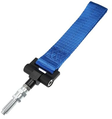 A ABSOPRO Azul Coche Vehículo Remolcar Remolque Gancho Frontal Parachoque Remolque Cinturón Correa Reemplazo de artículo