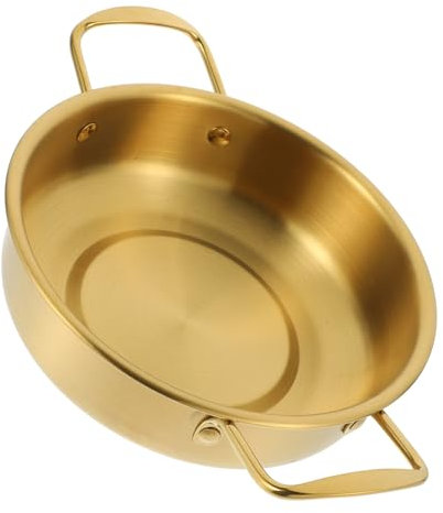 LALADEFIEE Wok De Acero Inoxidable Para Cocina Sartén Multifuncional Para Saltear y Fondue Para Hogar y Restaurantes Diseño Práctico y Resistente