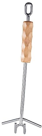 Cabilock Outdoor Pot Lifter Double Hooks Camping Pot Lid Opener Oven Lid Lifter for Camping Stove Gas Portable