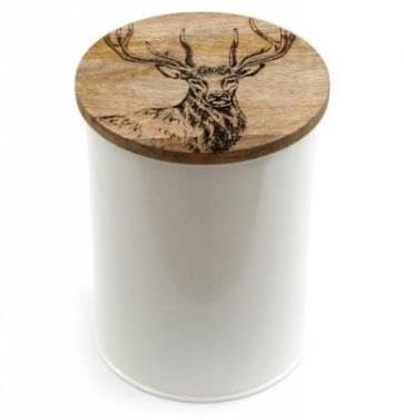 Marco Paul Large Stag Design Metal Biscuit Tin Storage Jars & Canisters Home Accessories Cookie Jar Sweet Jars Biscuit Jar Coffee Sugar Tea Containers cream kitchen accessories Home Decor