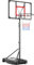 Yohood Basketballkorb Outdoor für Kinder/Jugendliche, Basketballkorb mit Rollen Tragbar, 147–260cm Höhenverstellbarer Basketballständer mit 82x53cm PC Rückwand & Vergrößerter Basis（Rot-Schwarz）