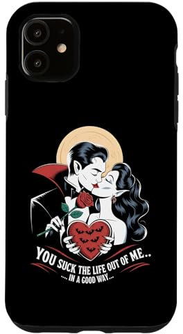 iPhone 11 Valentine's Day Love Gothic Romance Vampire Couple Case