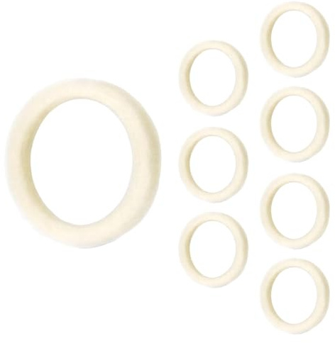 Filzring-Unterlegscheiben-Ersatzdichtungsring für Sage, unterer Burr der Waschmaschine aus Filz für,8-teiliges Zubehör für Schleifwolle-Ringe