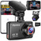 Glyntora Car Dash Cam Front and Rear 4K+2K Dashcam Built-in WiFi with 64GB SD Card 3 inch IPS Dash Camera for Car with Night Vision G-Sensor Loop Recording 170° Wide Angle 24H Parking Mode APP Control