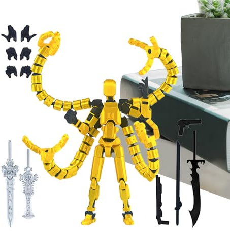 Generisch 3D Gedruckte Spielfigur,Deko Figur Spielzeug Für Schreibtisch | Mehrfach Gelenkiges Modell Für Spieler Jugendliche Erwachsene Sammler