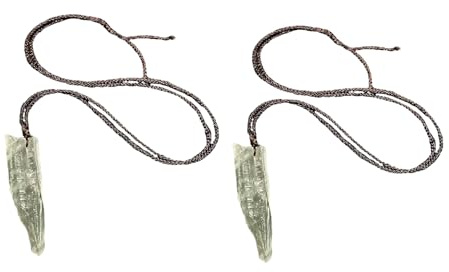 Wushrsds Natural White Crystal White Crystal Column Pendant Energy Bar Pendant Chain Chakra Gemstone Treatment (1)