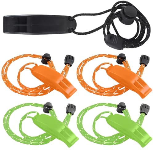 5PCS sifflet anti agression, Sifflet De Survie, Sifflet Securité Randonnée, sifflet arbitre, bombe lacrymogene de defense, Extérieur, Randonnée, Trekking.