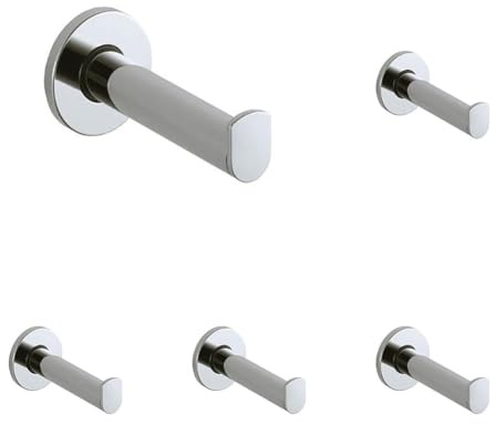 KEUCO Plan Ersatzrollenhalter, Metall verchromt, Made in Germany, inkl. Schrauben und Dübel, Toilettenpapierhalter zum Bohren (Packung mit 5)