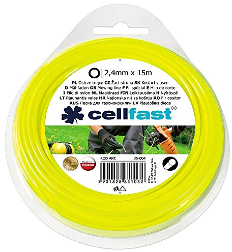 Cellfast Ersatzfaden Rasentrimmer 2,4mmx15m , Gelb