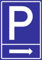 Kiwistar - Parkplatzschild - Aufkleber - Pfeil rechts - 42 x 30cm