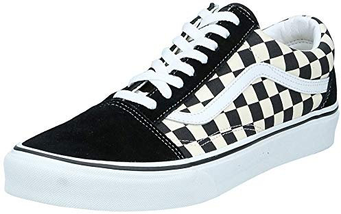 Vans Mixte Old Skool Checkerboard Basket, Noir, 44.5 EU